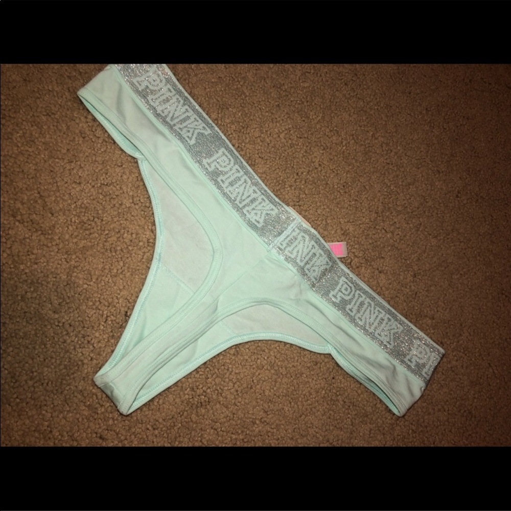 Light blue PINK thong